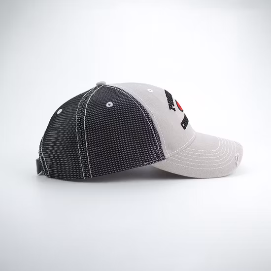 Verstellbare Strapback-Trucker-Kappe mit Mesh-Rückseite und aufgestickter Animal-Baseballkappe
