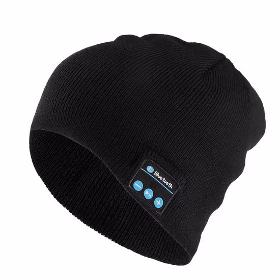 Bluetooth Custom Strickmütze, besticktes Logo, Beanie-Wintermütze